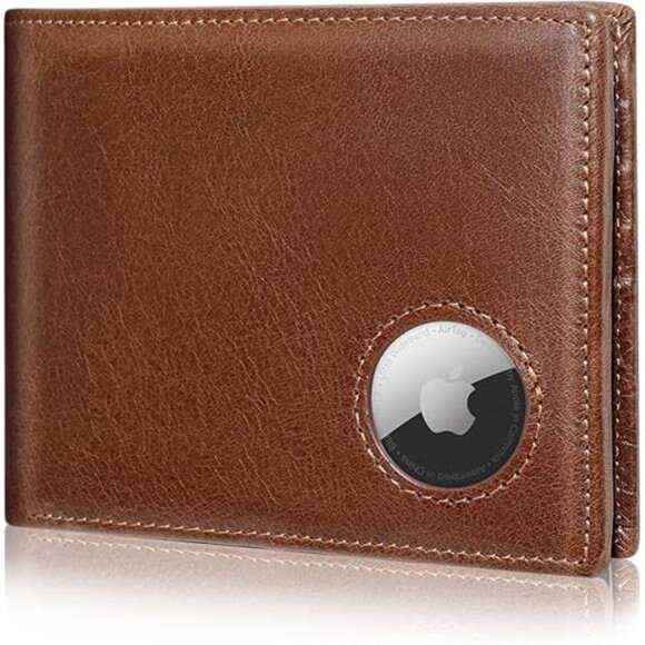 Mens Wallet with AirTag holder,Genuine Leather Bifold Wallets for Men RFID - Picture 7 of 7